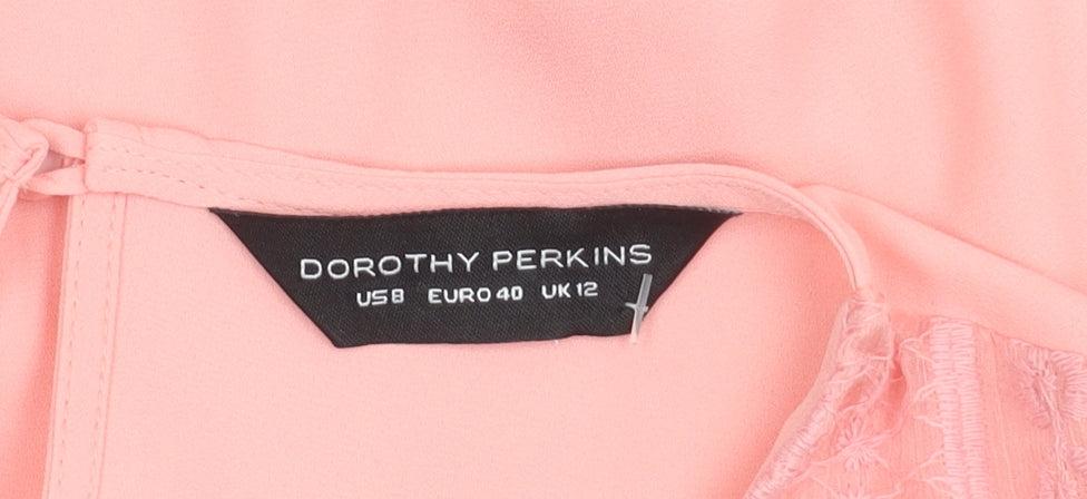 Dorothy Perkins Women Pink Round Neck Top