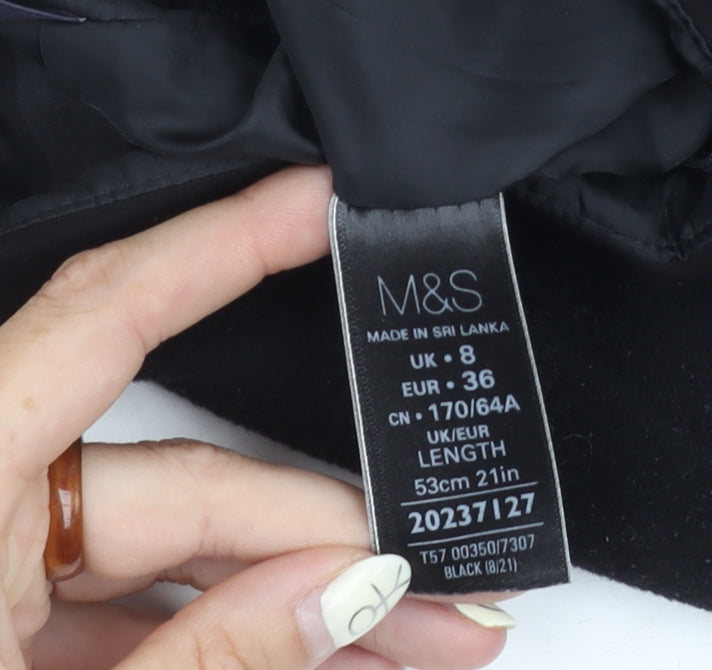 Marks & Spencer Women's Black Pencil Skirt Size 8