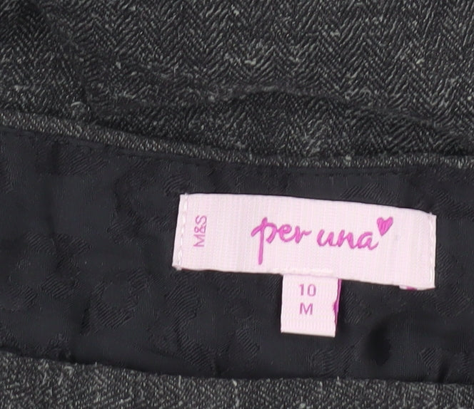 Marks & Spencer Grey Women's Trousers, Size 10, Straight Leg