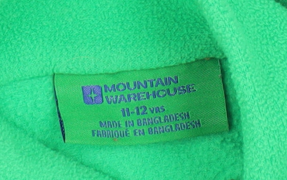 Mountain Warehouse Boys Green 11-12 Years 1/2 Zip Fleece Sweatshirt