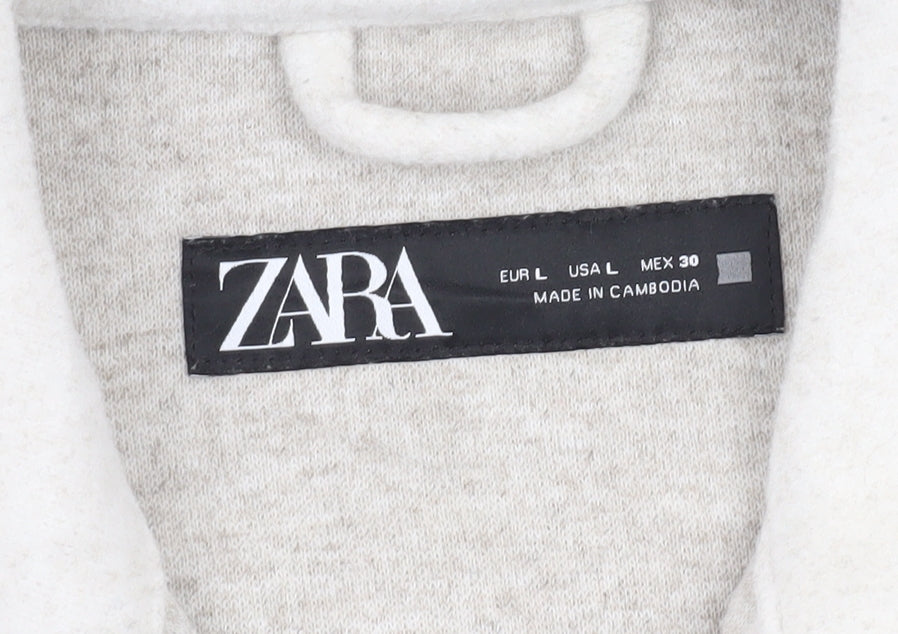 Zara Women’s Grey Button Jacket Size 12