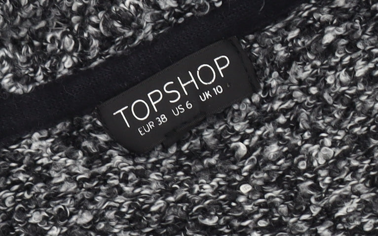 Topshop Women’s Black Cardigan Size 10 V-Neck