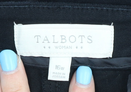 Talbots Women's Black Plus Size Trousers 16W