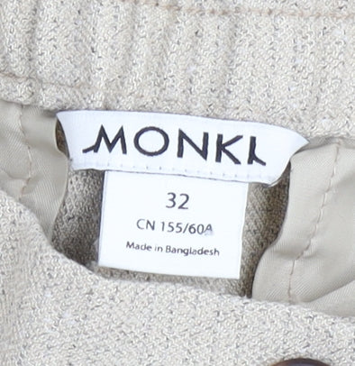 Monki Beige Women’s Trousers Size 4 Casual Elastic Waist
