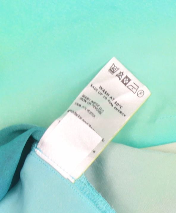 Marks & Spencer Women's V-Neck Multicoloured Blouse Size 16
