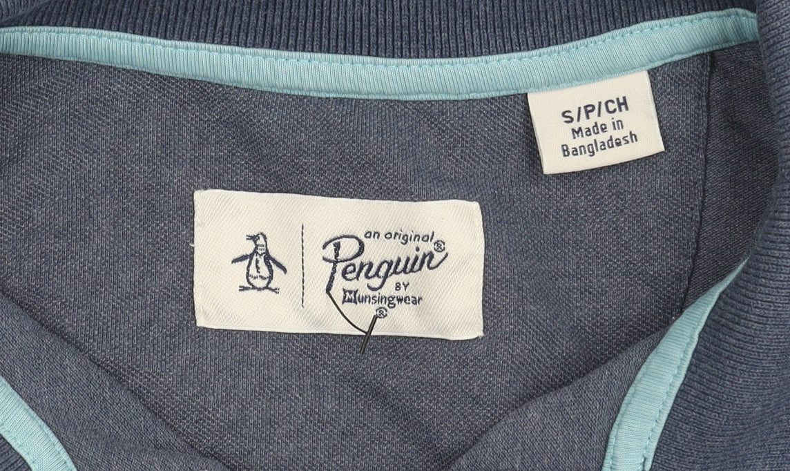 Original Penguin Men's Blue S Long Sleeve Polo Shirt