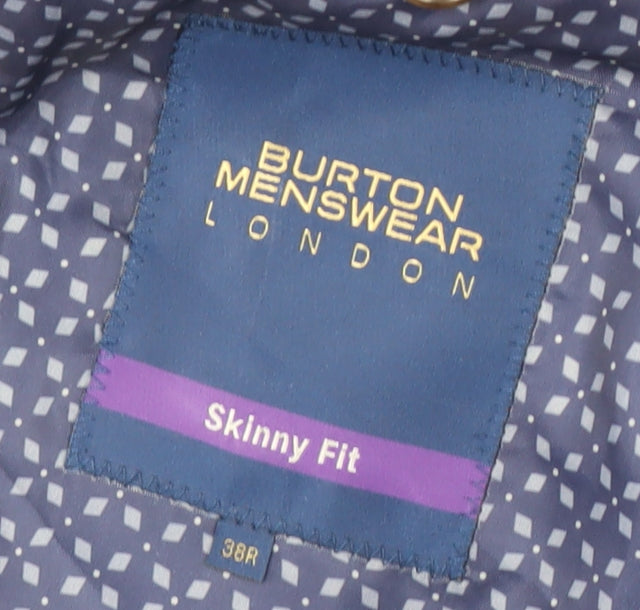 Burton Menswear London Blue Blazer Men 38 Slim Fit