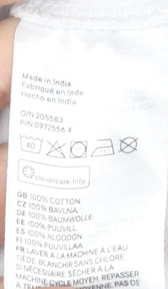 H&M Men's White Graphic Print Relaxed T-Shirt L