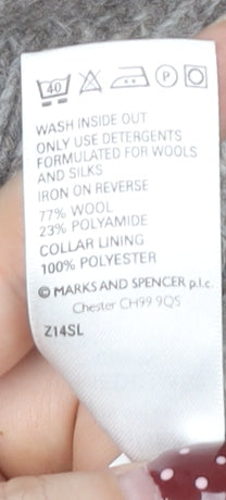 Marks & Spencer Men's Grey Cable-Knit Jumper M