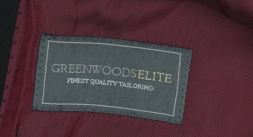 Greenwoods Elite Men's Black Blazer 42R Single-Breasted