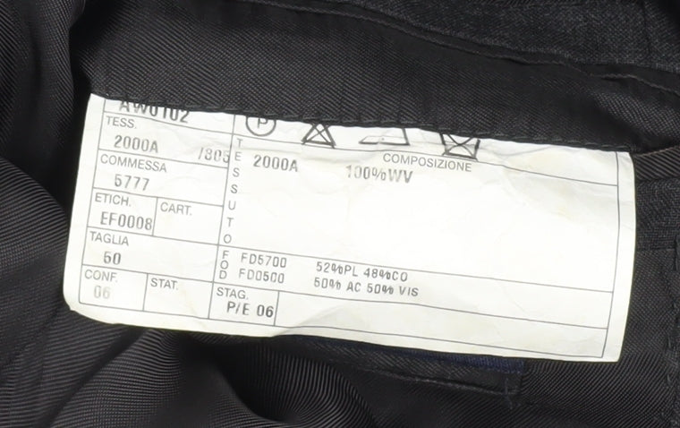 Confitalia Men's Black Blazer, Size 40, Elegant Business Wear