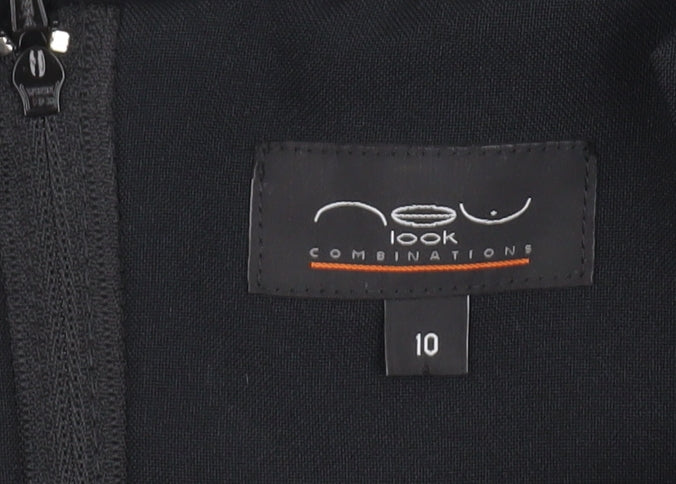 New Look Women's Black Sheath Dress, Size 10, Business Elegance