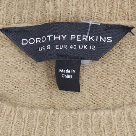 Dorothy Perkins Women's Beige Floral Pullover Jumper, UK 12