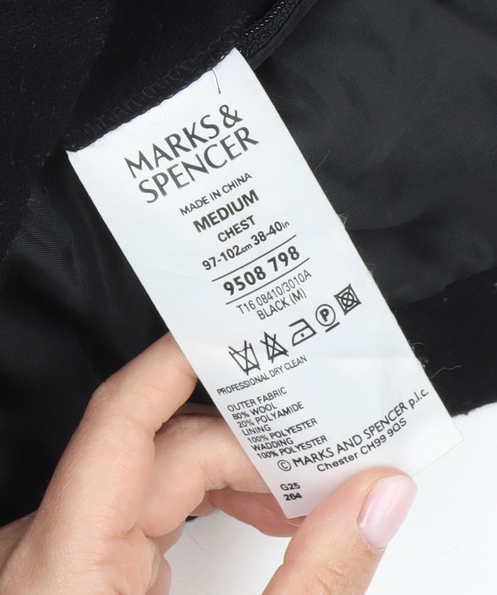 Marks & Spencer Men's Black Medium Wool Jacket