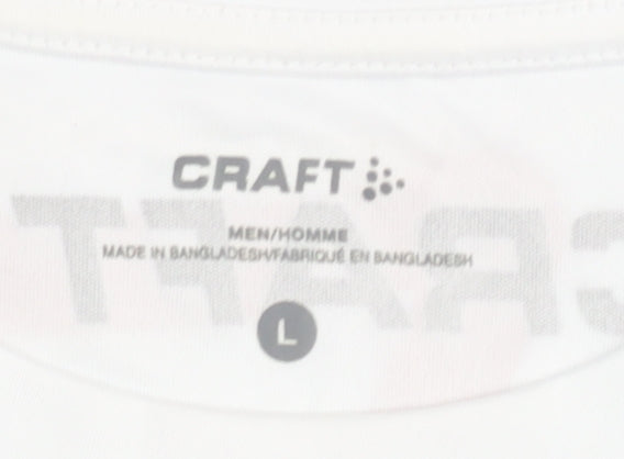 Craft Men's White T-Shirt L - Gym Basic Activewear