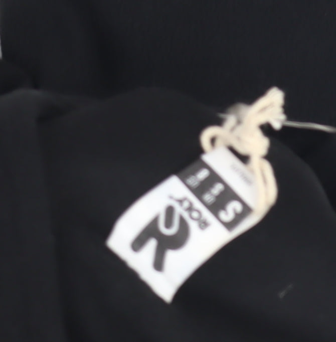 Roly Black Unisex Sweatshirt S 1/4 Zip Fleece