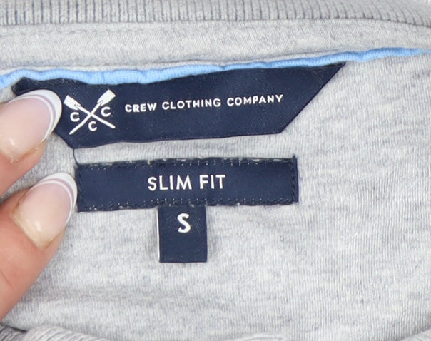 Crew Clothing Men's Grey Slim Fit Polo, S, Cotton