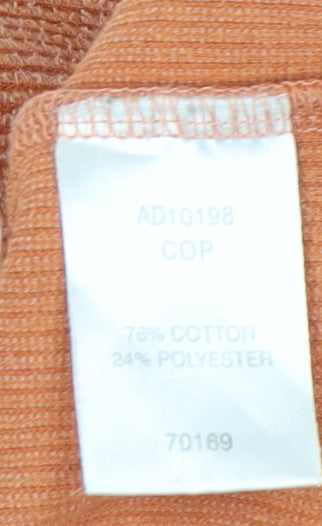 Cotton Traders Men's Orange Corduroy Pullover, Size S
