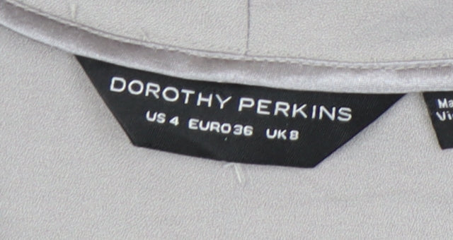 Dorothy Perkins Women's Grey Mid-Length Coat UK 8