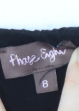Phase Eight Women's Black Bell Sleeve Blouse Size 8