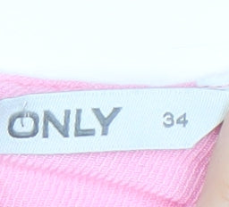 Only Women's Pink Blouse - Puff Sleeves, Size 6