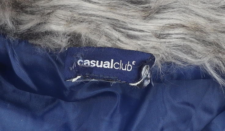 Casual Club Women's Blue Puffer Jacket S