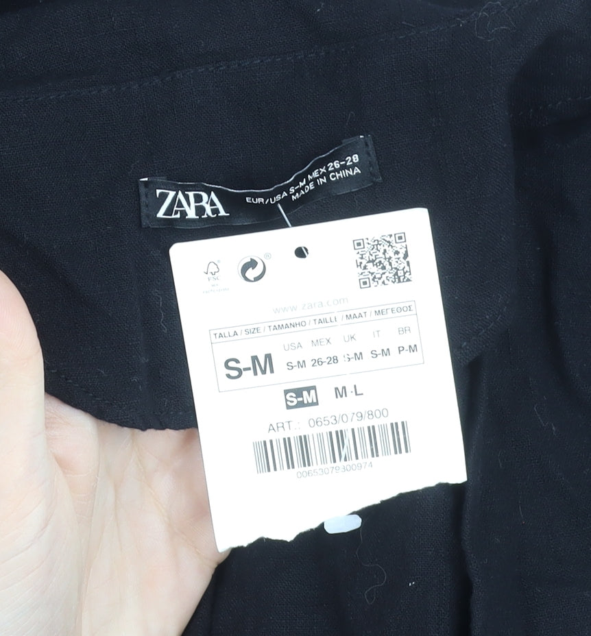 Zara Black 3/4 Sleeve Dress for Women S-M