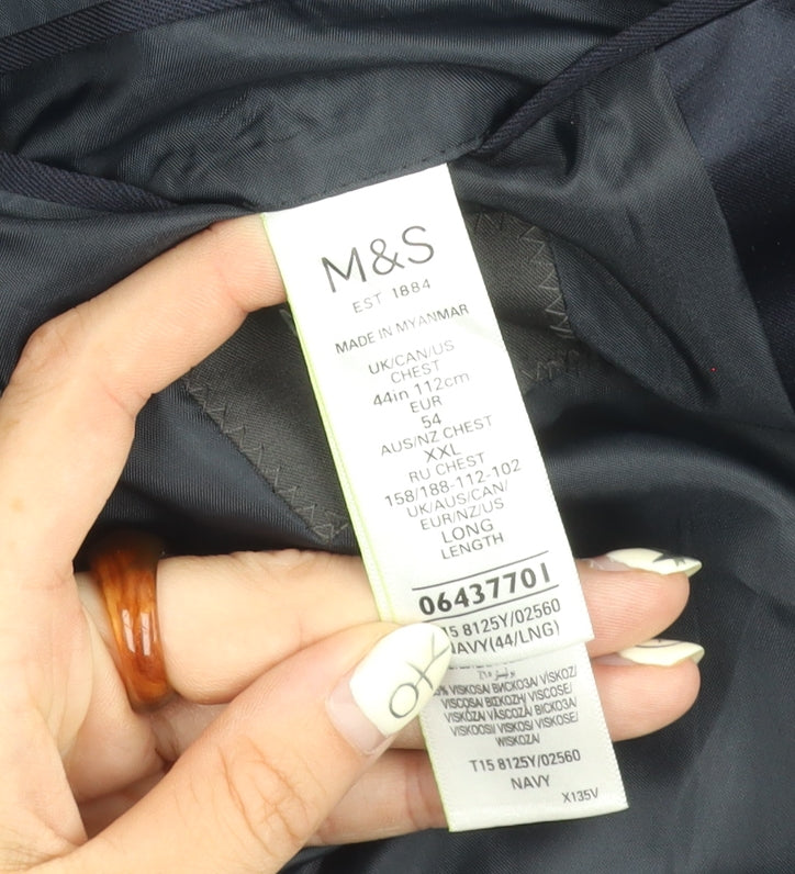 Marks & Spencer Men's Blue XL Blazer Jacket