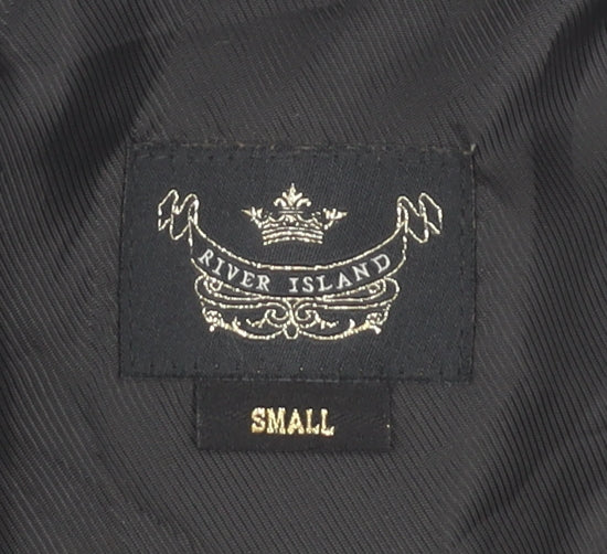River Island Women’s Black Wool Blend Pea Coat S