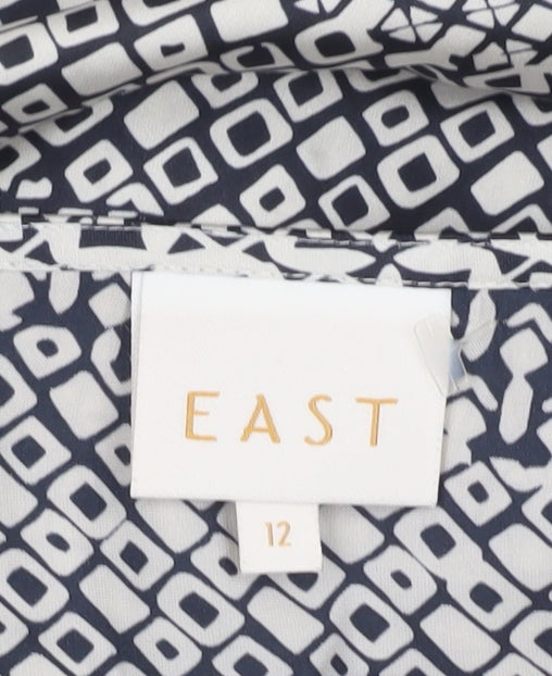 East Women's Geometric Dress, Size 12, Multicoloured