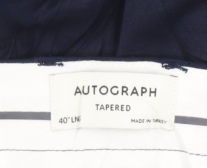 Marks & Spencer Men's Blue Tapered Trousers, Size 40