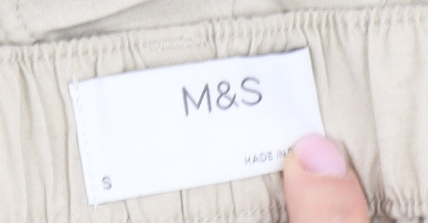 Marks & Spencer Men's Beige Cargo Trousers, Size S
