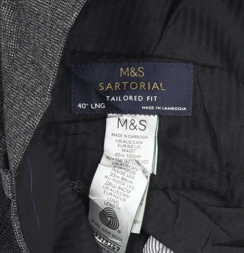 Marks & Spencer Men's Grey Dress Pants XL