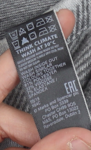 Marks & Spencer Women’s Grey Plaid Jumper Size 12