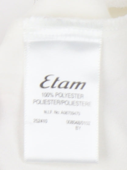 Etam Women's Ivory Trousers UK 12 Polyester