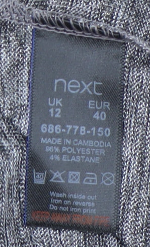 Next Women's Grey Animal Print Top Size 12