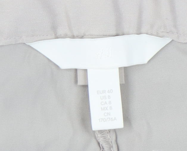H&M Women's Beige Straight Trousers Size 12
