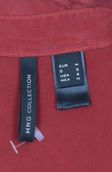 Mango Collection Women's Red Sleeveless Collared Top