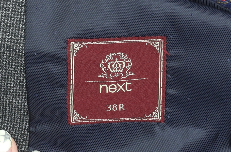 Next Men's Grey Blazer Jacket Size 38R Formal Wear