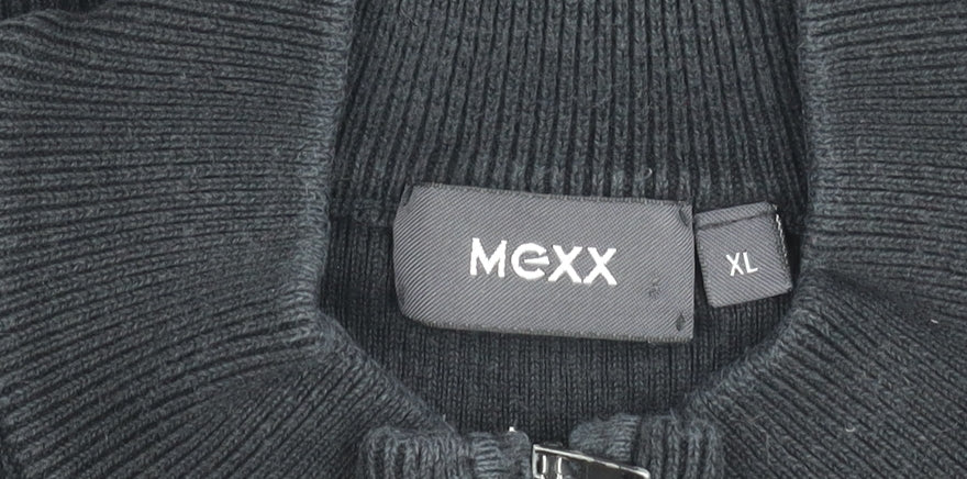 Mexx Unisex Black High Neck Classic T-Shirt XL