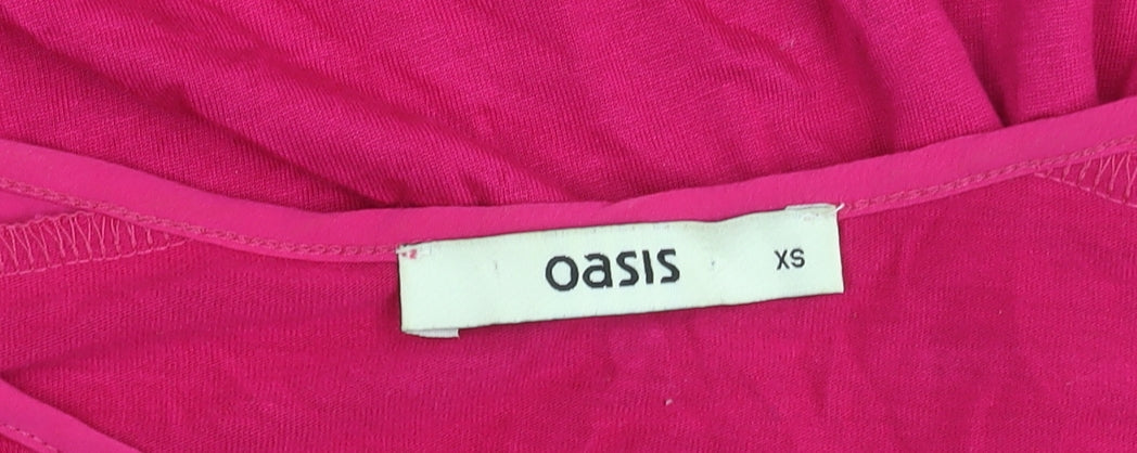 Oasis Women's Pink 3/4 Sleeve Top XS
