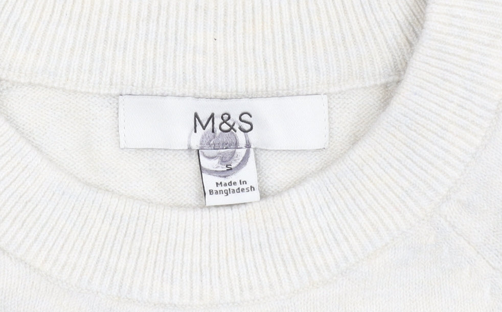 Marks & Spencer Women's Blue Striped Pullover Jumper S