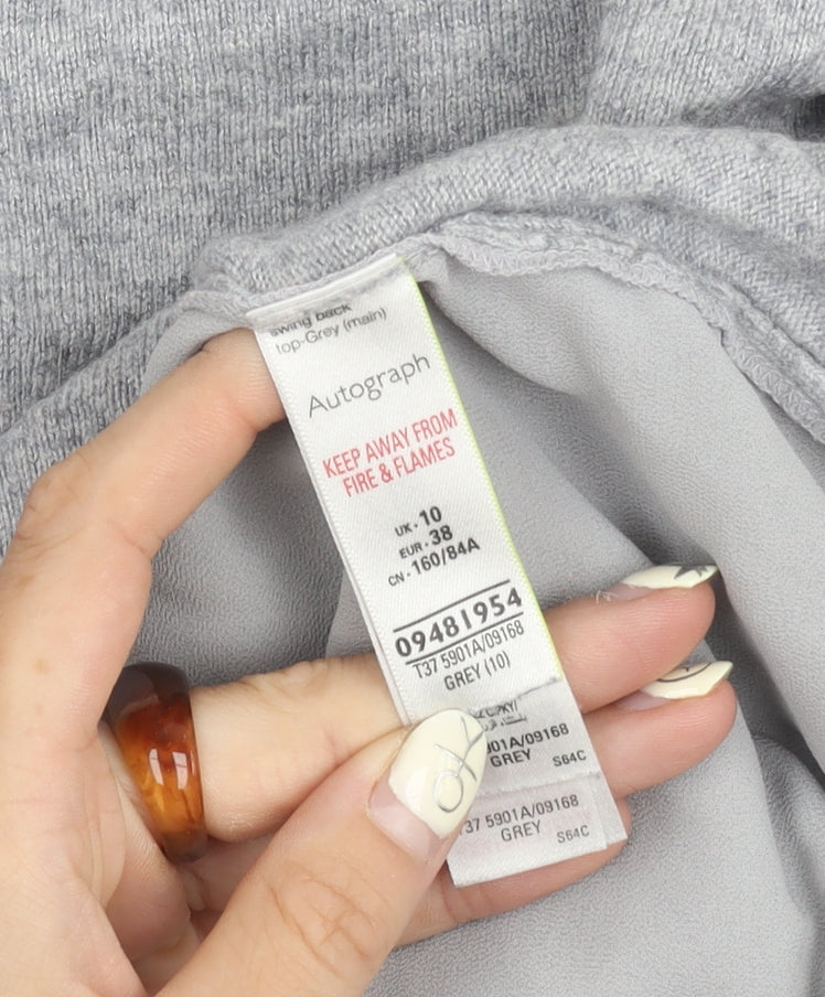 Marks & Spencer Women's Grey Pullover Jumper Size 10