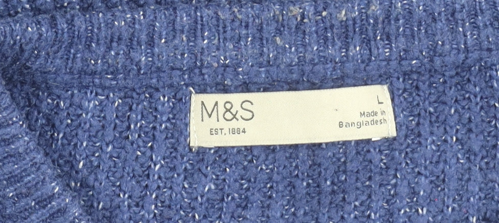 Marks & Spencer Men's Blue Pullover Jumper L