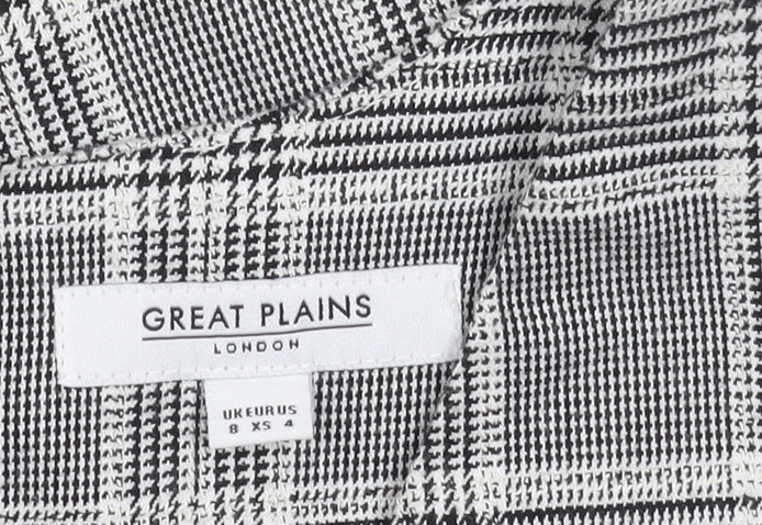 Great Plains Women's Grey Plaid Sheath Dress Size 8