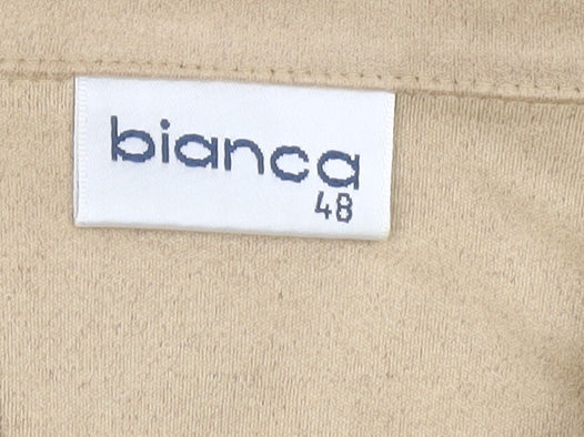 Bianca Women's Beige Button-Up Shirt Size 20