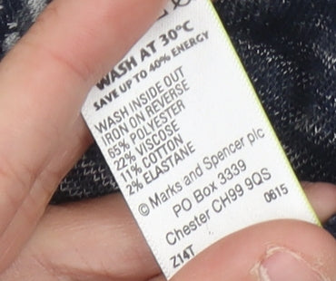 Marks & Spencer Women's Blue Floral Pullover Size 16