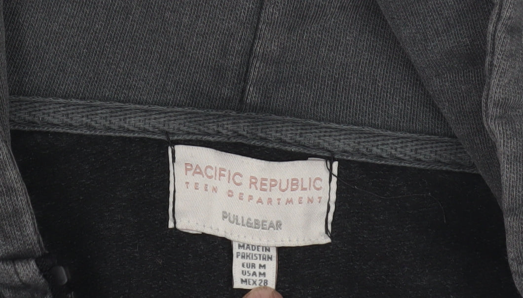 Pull & Bear Teens Black Full Zip Hoodie, Size 12
