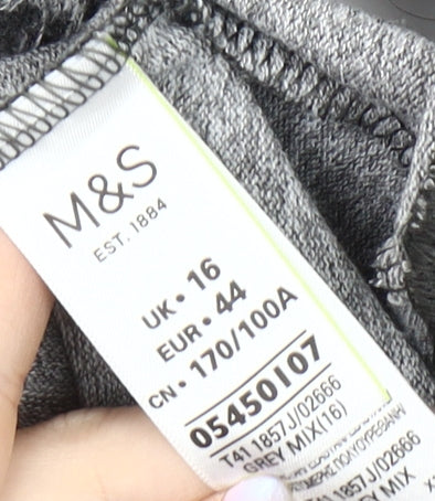 Marks & Spencer Women's Grey Animal Print Dress Size 16