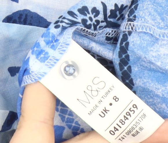 Marks & Spencer Blue Floral Tank Size 8